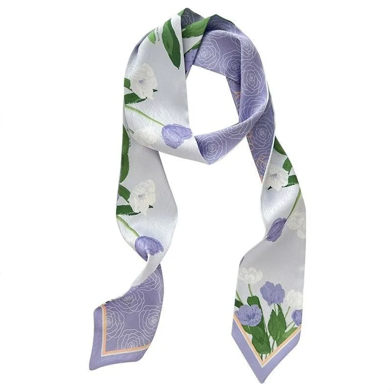 A must-have for a soft, feminine look: a narrow silk scarf, hairband, neckerchief or bag tie image 6