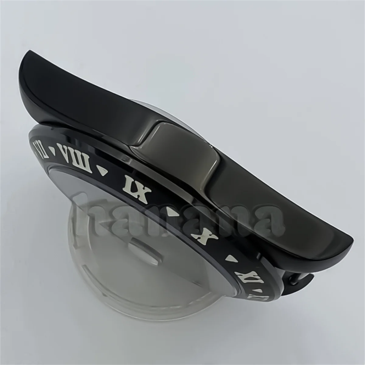NH35 Angka Romawi Bezel Tetap Hitam Casing Bercahaya Tahan Air Kaca Safir Cocok NH34 35A NH36 Ronda515 ETA2824 Gerakan PT5000