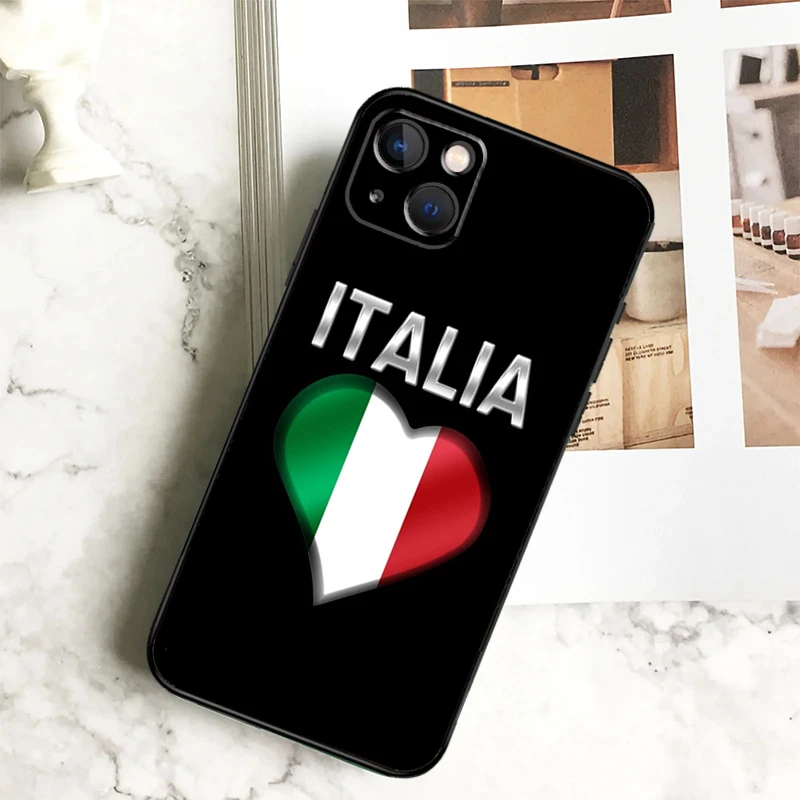 Italian Italy Flag Funda For iPhone 15 16 13 12 Mini 11 14 Pro Max 7 8 Plus X XR XS Max Phone Case