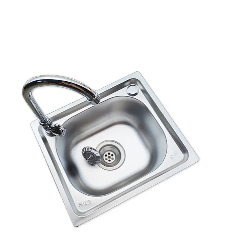 1.1mm Best Thickened Sink 304 Stainless Steel Kitchen Single  Large  Slot Set