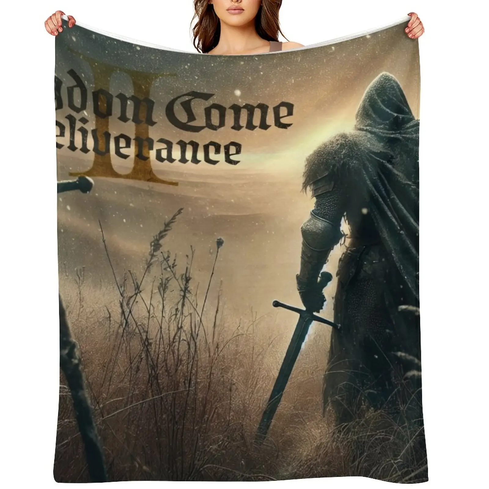 

kingdom come deliverance 2 Throw Blanket Plaid on the sofa Shaggy Luxury Throw wednesday Blankets