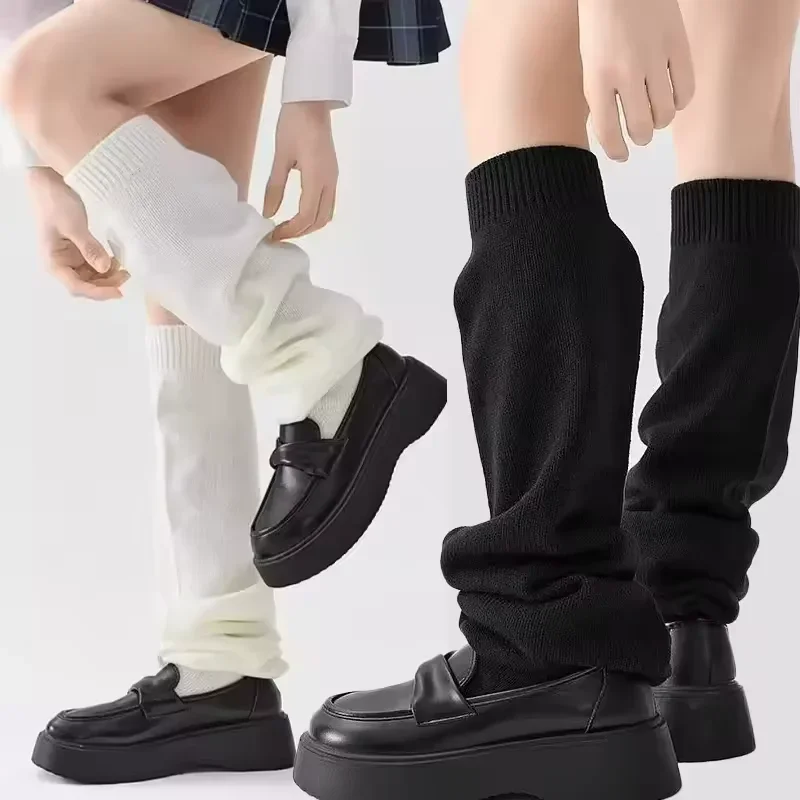 New Sweet Girl Scaldamuscoli Calzini lavorati a maglia Palla di lana Copri piedi lavorati a maglia Calzini lunghi Stivali da donna Copri Cosplay Calzini da donna