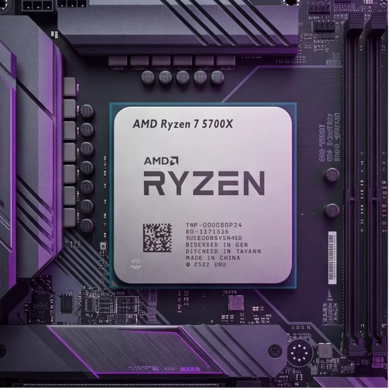 AMD Ryzen 7 5700X R7 5700X CPU 8 Core 16 Thread Up to 4.6GHz Socket AM4 Desktop Processor Bulk Tray CPU