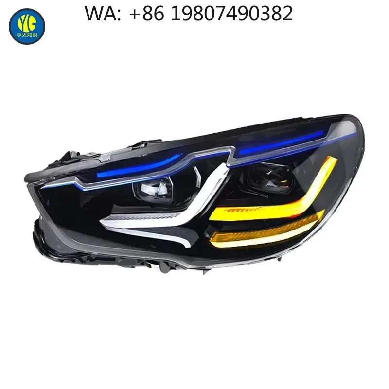 Full LED Switchable White Yellow Amber DRL Front Headlight Parts
