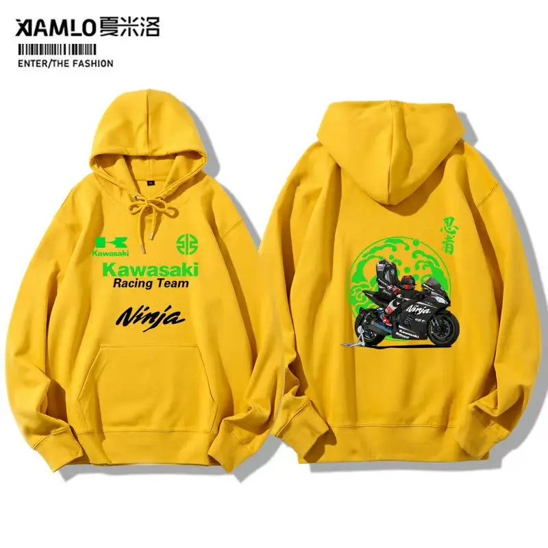 Kawasaki Kawasaki H2 Ninja Мотоциклетная модная толстовка с капюшоном для мужчин и женщин MotoGP Factory Team Racing Одежда Одежда для велоспорта