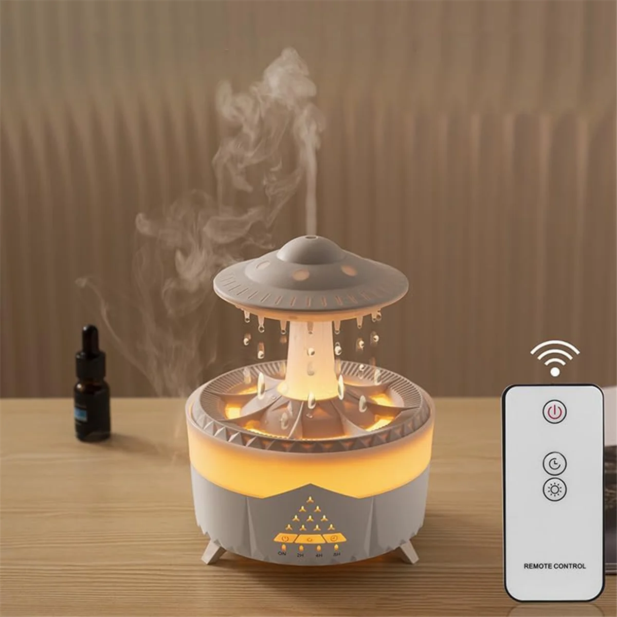 Rain Cloud Humidifier,Humidifiers for Bedroom,Ultra Quiet Air Humidifier for Baby,7 Color LED Light Humidifier EU Plug