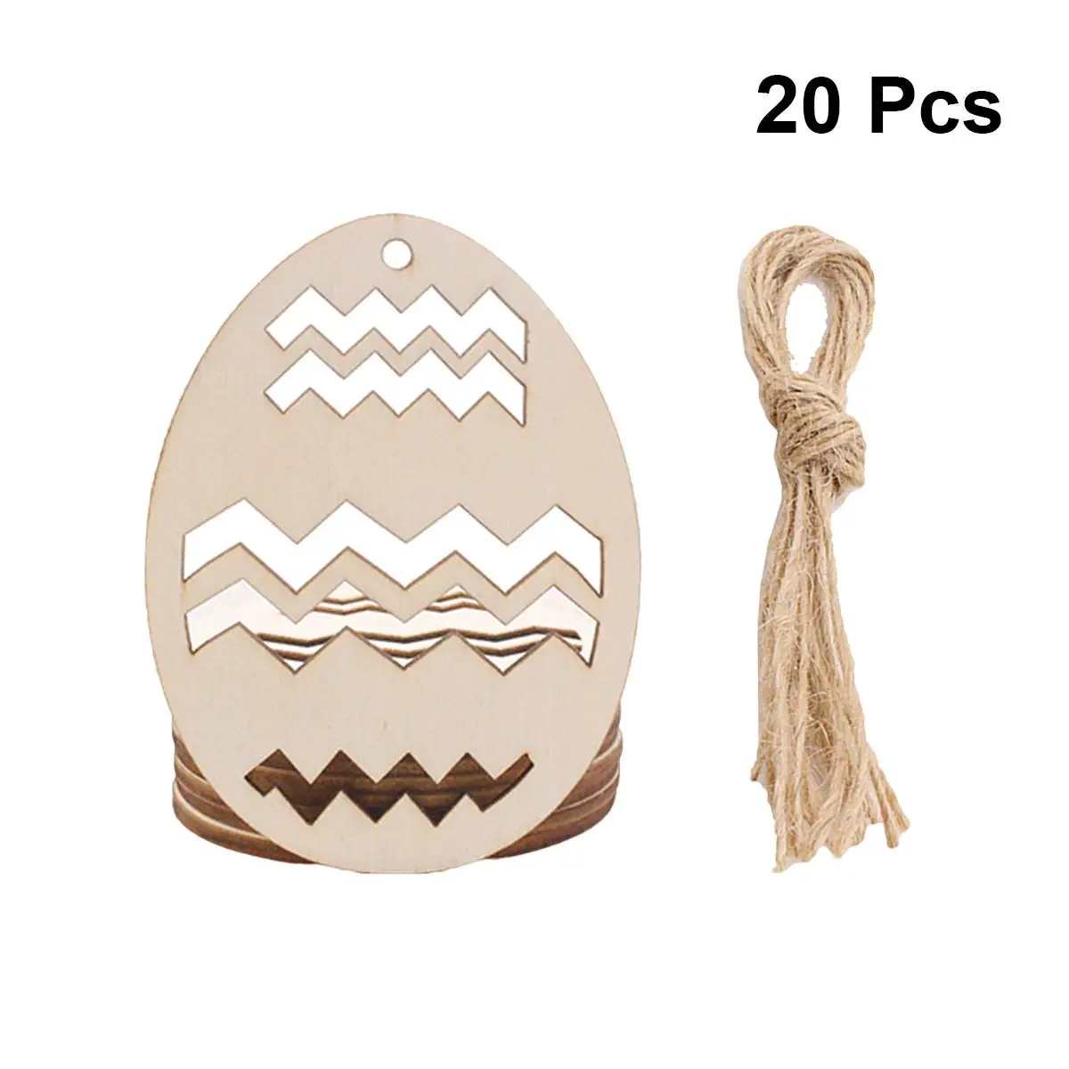 

20 Pcs Easter Wooden Pendants Hollow Out naments Decor Hanging Tray Party Adornments Yard Porch Sewing Crafts