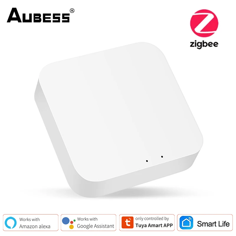 Tuya Zigbee Gateway Smart Home Smart Life APP Remote Control Wide Compatibility Works with Alexa Google Home Wireless Hub