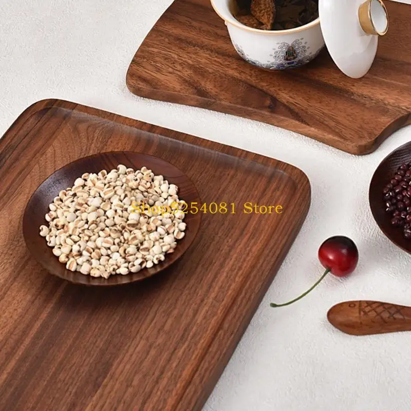 

AXYC набор деревянных тарелок из 2 предметов, круглая посуда, сервировочные тарелки с текстурой дерева, кухонные аксессуары, для