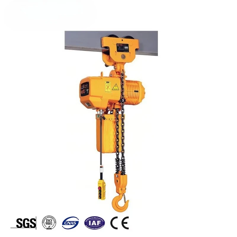 r Heavy Material Lifting 3 Phase Motorized Trolley Electric Chain Hoist fo