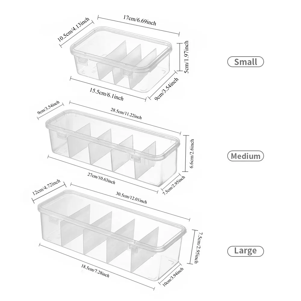 1pc transparent data cable storage box, thickened material, buckle design, dust-proof cover, one item per compartment image 6