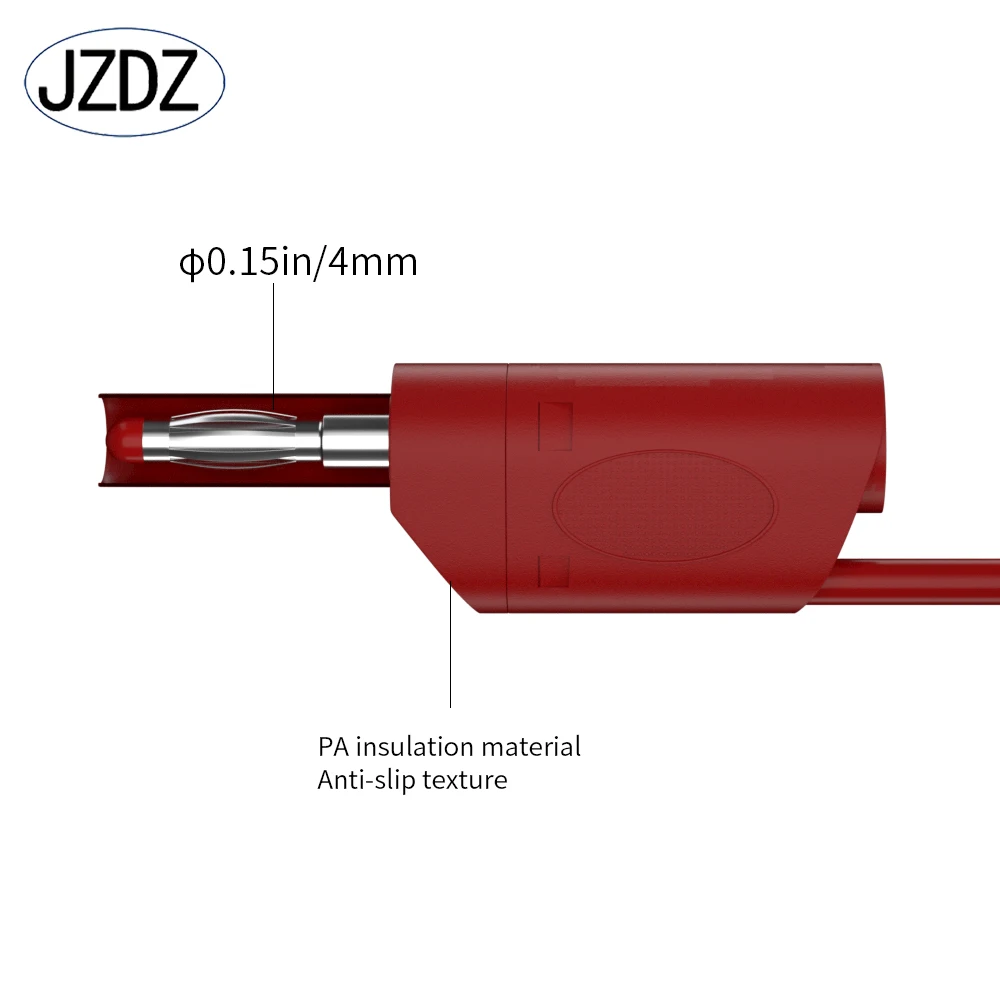 JZDZ 5pcs Multimeter Test Leads 4mm Banana Plug Stackable Fully Insulated Cable Line Jump wire Electrical Test Tools 70016