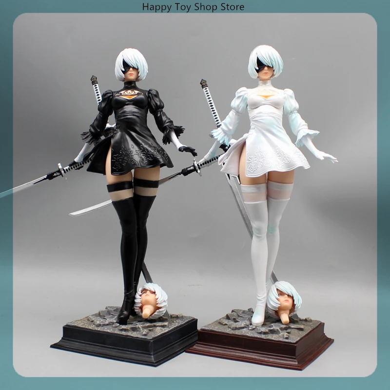 27.5cm Nier Automata 2b Four Styles Game Girl Figure Mechanical Lifeform Statue Collection Desktop Decoration Ornament Toys Gift