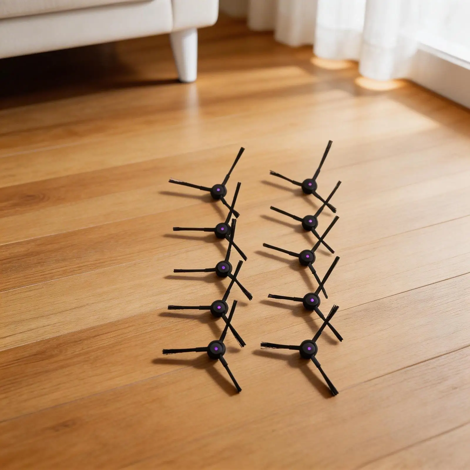 Pack of Ten Replacement Side Brushes for Cecotec For Conga For X50 Robot Vacuum Maintain Cleaning Efficiency in Tight Corners