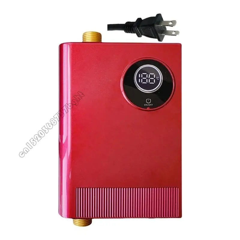 Tankless Hot Water System Stainless Steel Construction Electric Heater with LED Temperature Display For Small Spaces 4XFB