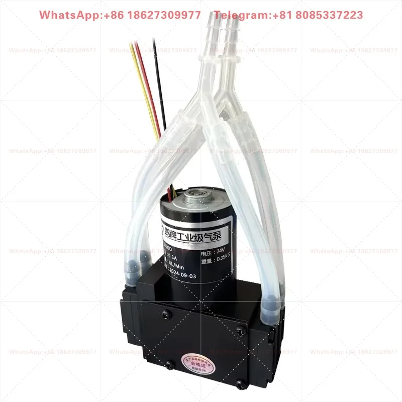 DC Dual Head Brushless Diaphragm Micro Vacuum Pump Gas Sampling Negative Pressure Pump