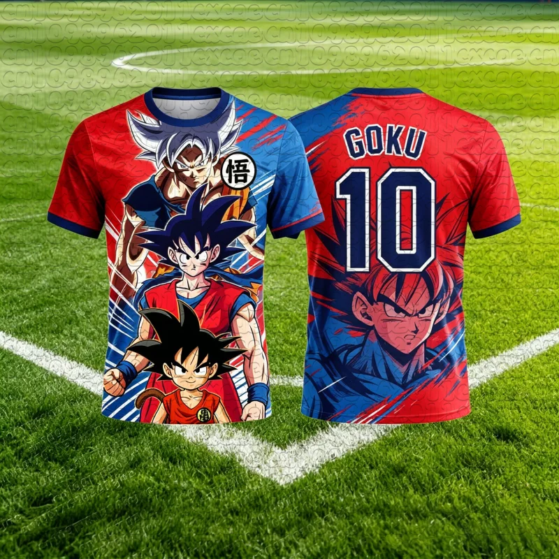 T-shirt de sport à séchage rapide Dragon Ball Goku Evolution 2026 pour adultes et enfants, nouvelle collection d'été respirante, streetwear Y2k