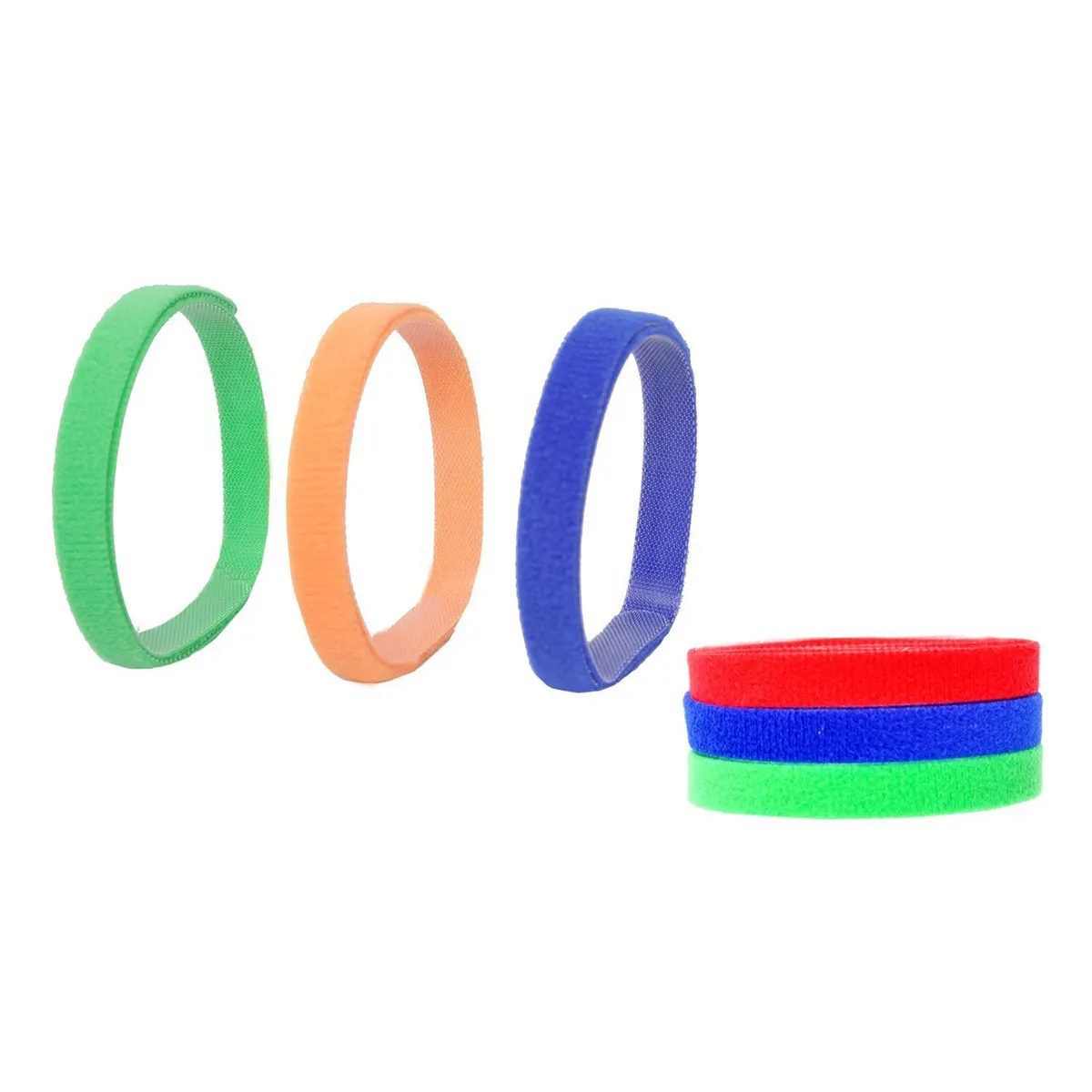 10 Yard Plants Organizer Hook Loop Fastening Straps Adhesive Reusable Nylon Ties for Flowers Twigs Cables Bundling Green