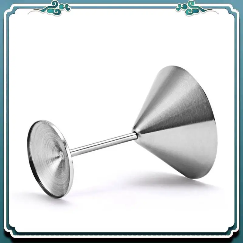 

A67K-6X Stainless Steel Cocktail Glass High Base Wine Glass Unbreakable Wine Glass Metal Bar Champagne Glass Silver