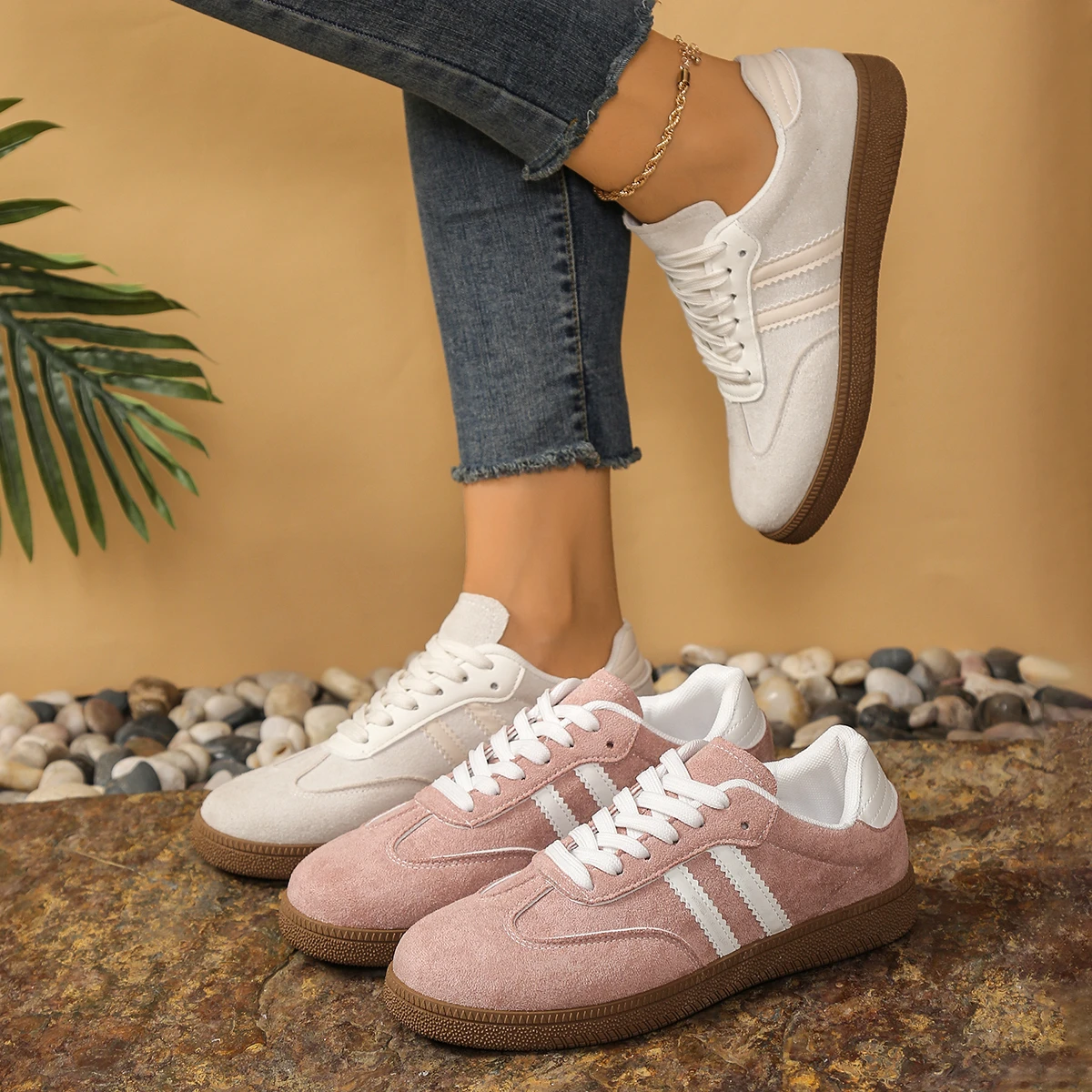 

Модная популярная элегантная женская обувь с круглым носком больших размеров на плоской подошве, весенне-осенняя новая обувь для бега для спорта и отдыха