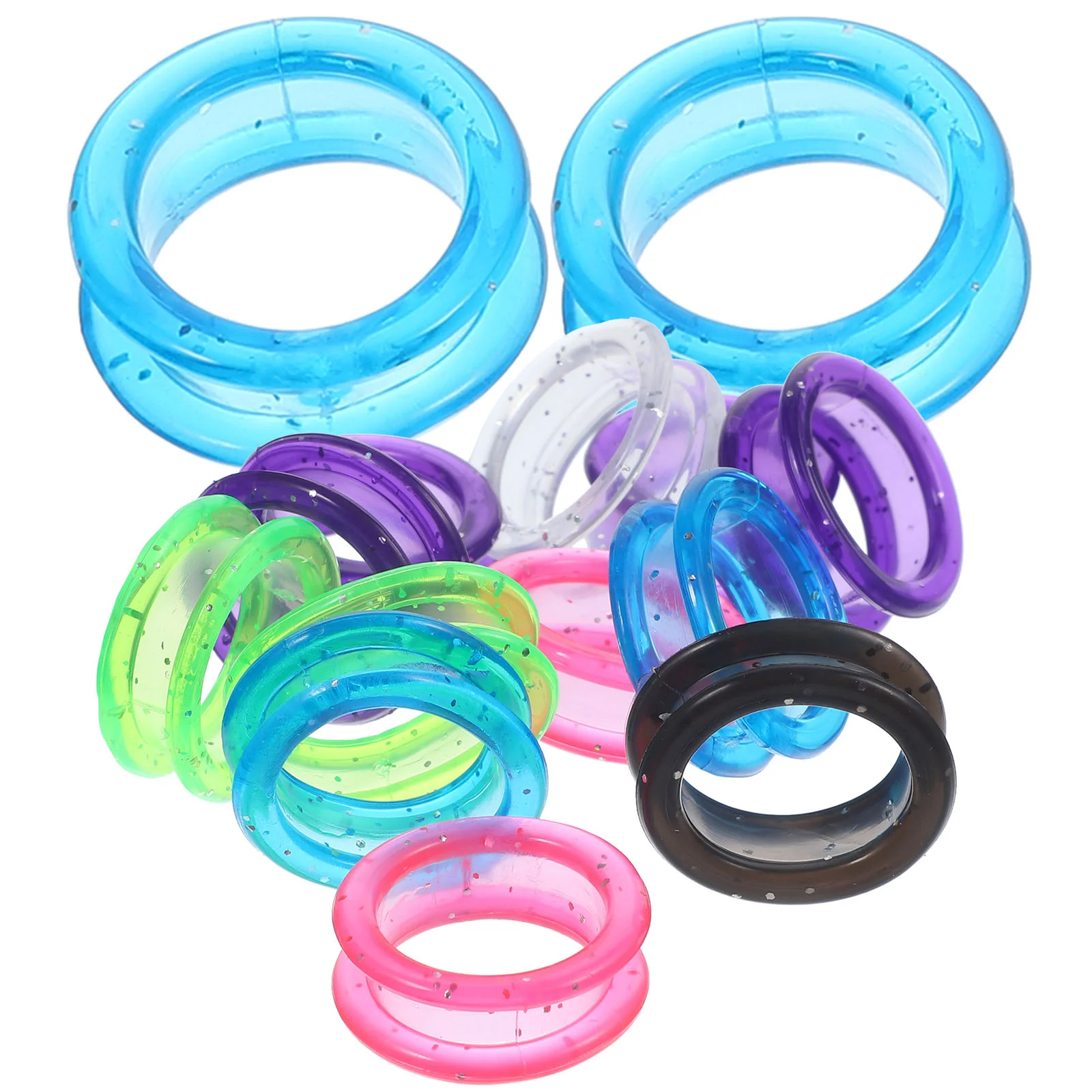 12 PCS Protective Case Scissors Silicone Ring Hair Accessories Scossors Two Per Color Merch Non-skid Finger