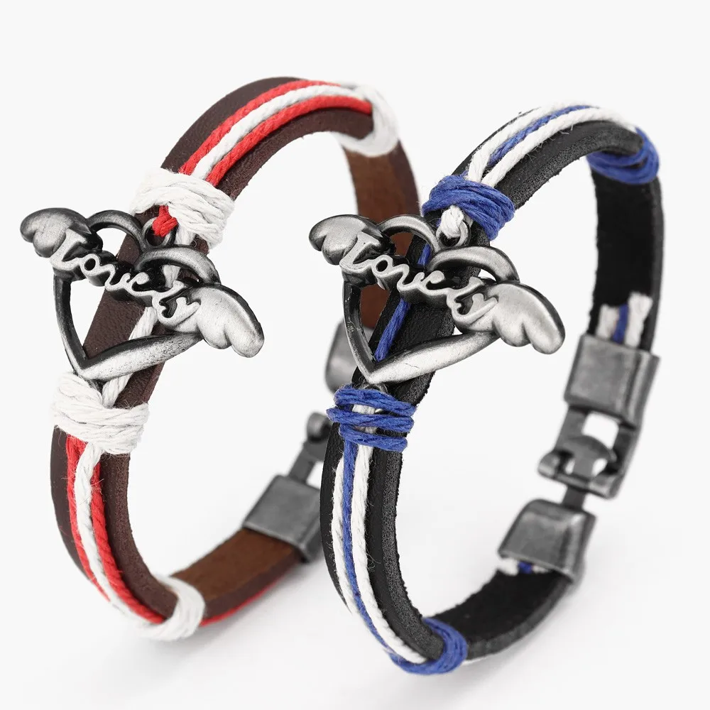 2026 Trend Hollowing Out Heart-Shaped Lovely Bangle Charm Men's Bangle New Fashion Hip Hop Punk Jewelry Accessory Gift Wholesale