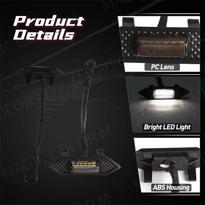 Magic colorM 4PCS LED Grille Lights For Toyota RAV4 2019 2020 2021 2022 Front Warning Grid Lamps Central Grill Lights 6 Colors - Image 5