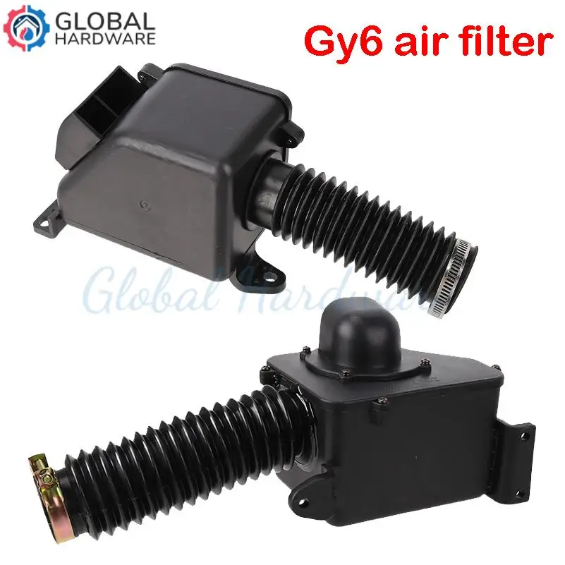 Top Quality For GY6 125cc 150cc ATV Go Kart Moped Scooter BUGGY 4Wheel Univers Air Filter Box Cleaner Motorbike Intake Sets
