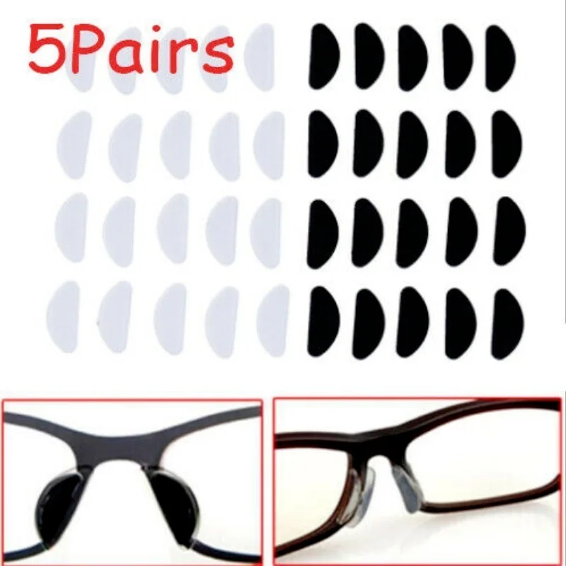 10pcs/lot Glasses Nose Pads Adhesive Silicone Nose Pads Non-slip White Thin Nosepads for Glasses Eyeglasses Eyewear Accessories