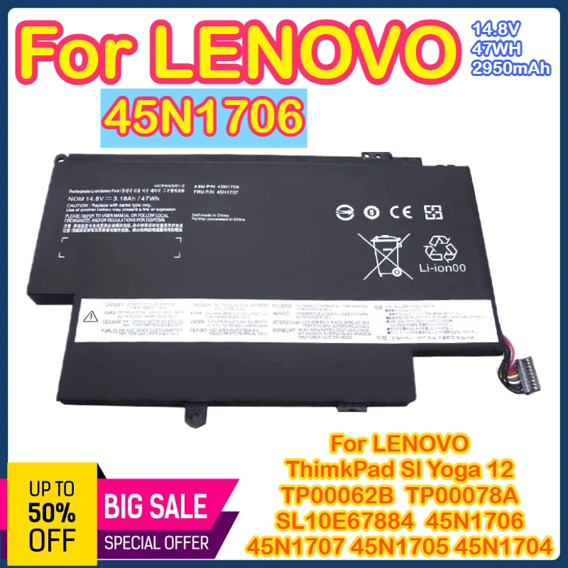 

45N1706 45N1705 45N1707 45N1704 для LENOVO ThinkPad Yoga S1 120 S240 20CD/20C0 12 20DL/20DK Pro аккумулятор для ноутбука