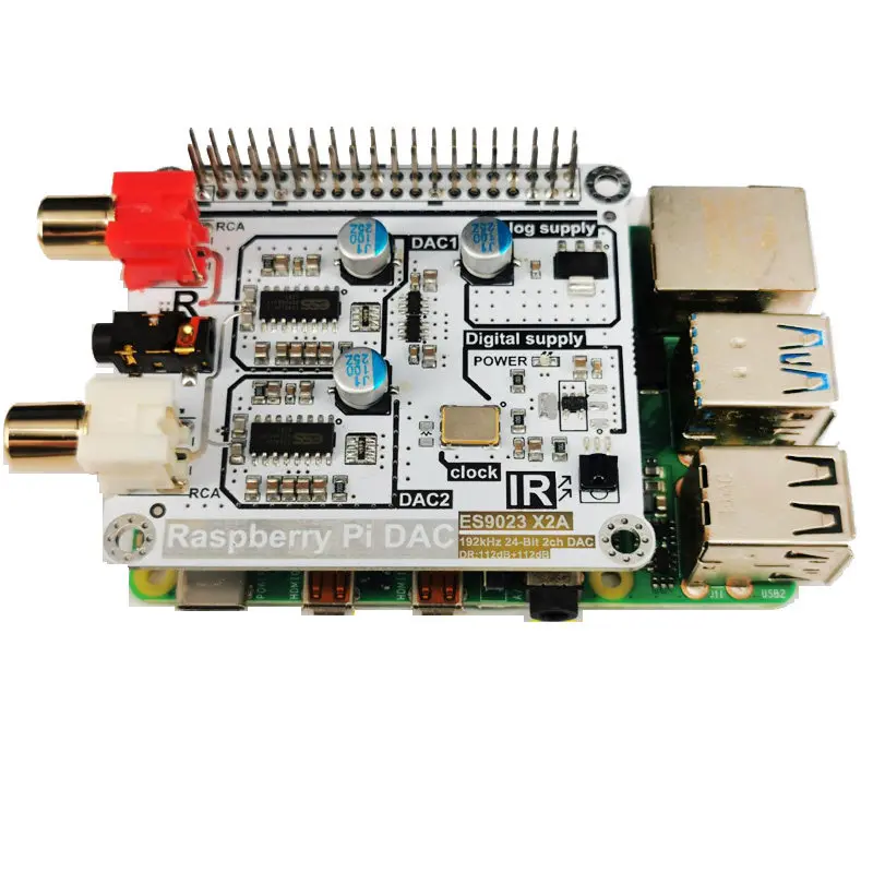 Raspberry Pi DAC expansion board HIFI dual decoding DAC network digital audio player