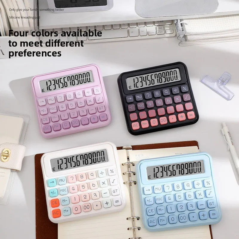 Cube Sugar Voice Calculator with Tilted Keyboard, for Financial & Office Use, High-Aesthetic Design, Suitable for Students