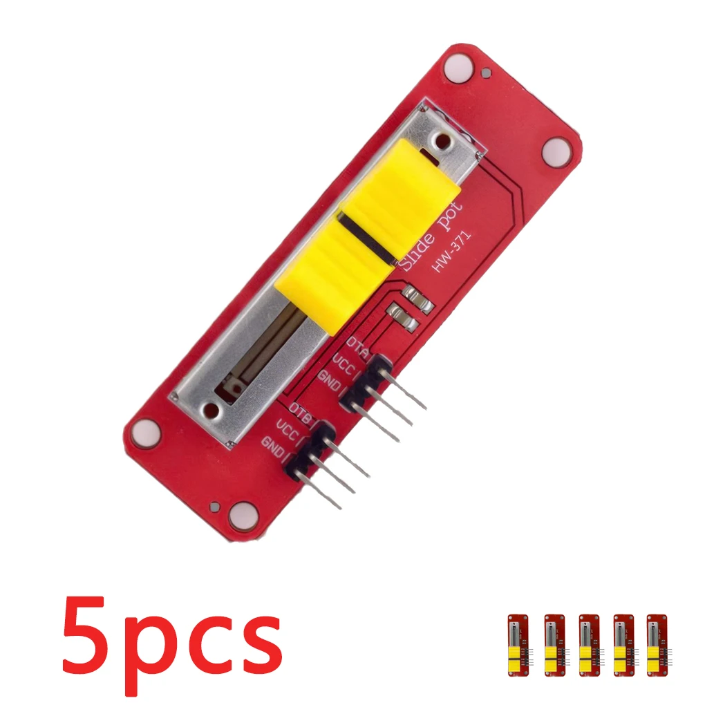 5pcs Slide Potentiometer 10K Ohm Linear Module Analog Sensor Dual Output For Arduino AVR Electronic Block Potentiometer Pot