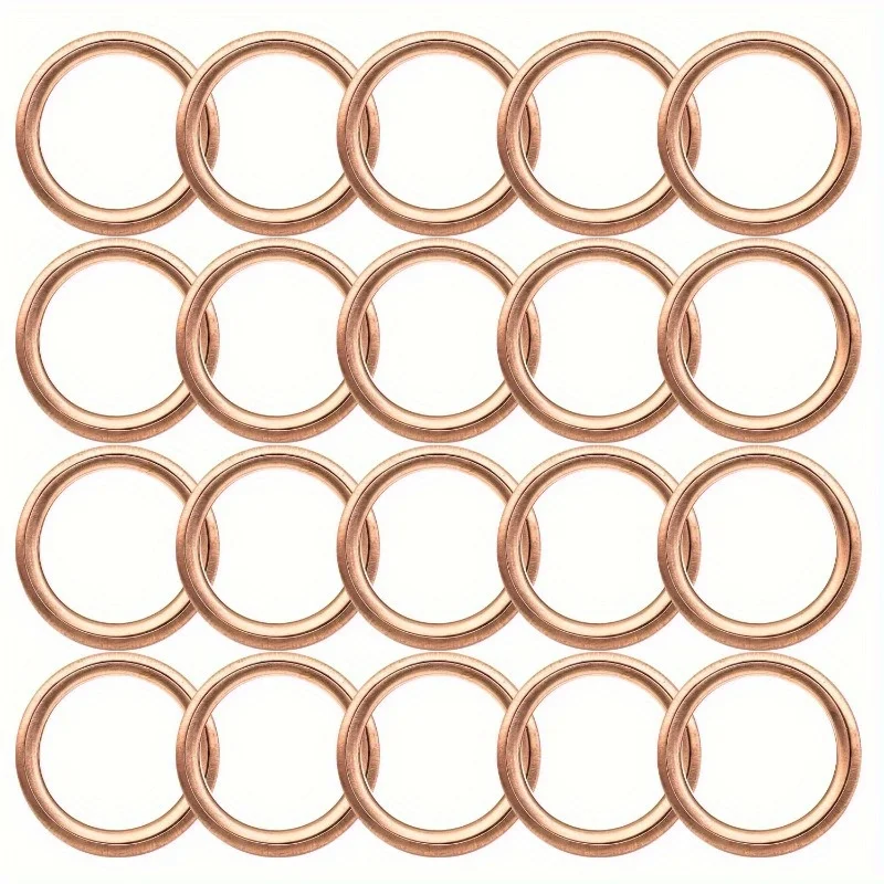 Car Oil Pan Drain Gasket Drainage Bolt Pad Aluminum/ Copper Oil Drain Plug Gasket Replaceable Accessories for Volkswagen Audi