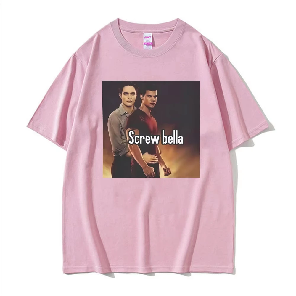 Twilight-Saga Lustiges Meme-Grafikdruck Unisex Kurzarm-T-Shirt, Vintage Mode Klassisches Casual-Oberteil für Damen und Herren – Detail 5