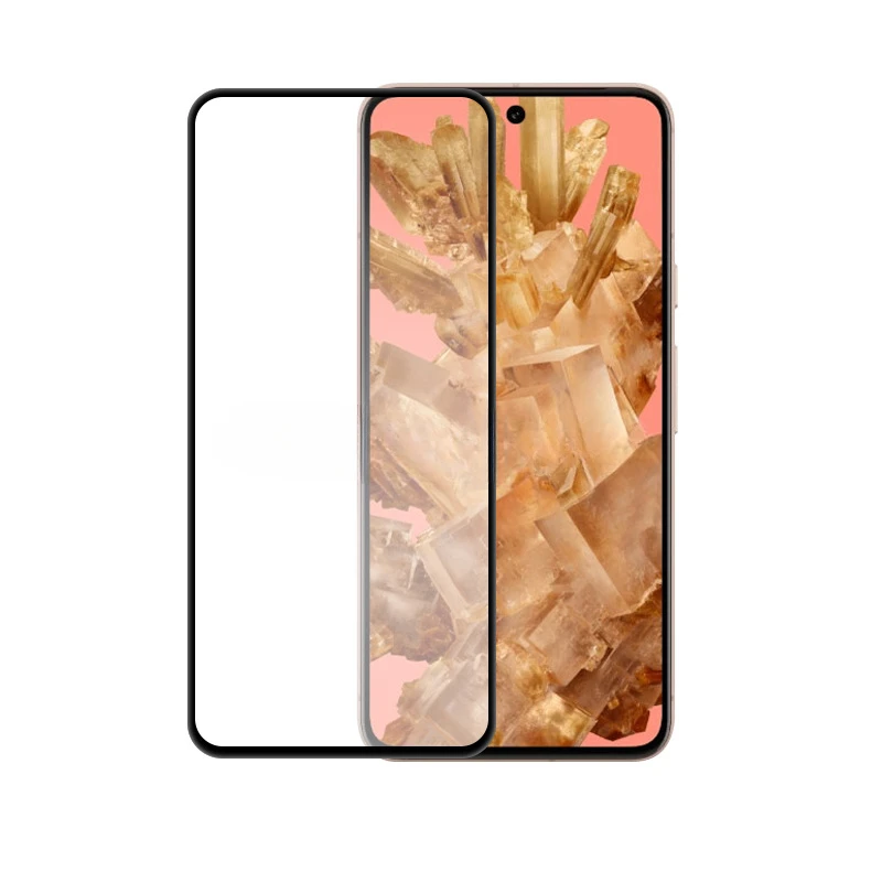 واقي شاشة من الزجاج المقسى شفاف للغاية ، غطاء واقي للحافة السوداء ، جوجل بيكسل 9 برو إكس إل ، 2.5 دي