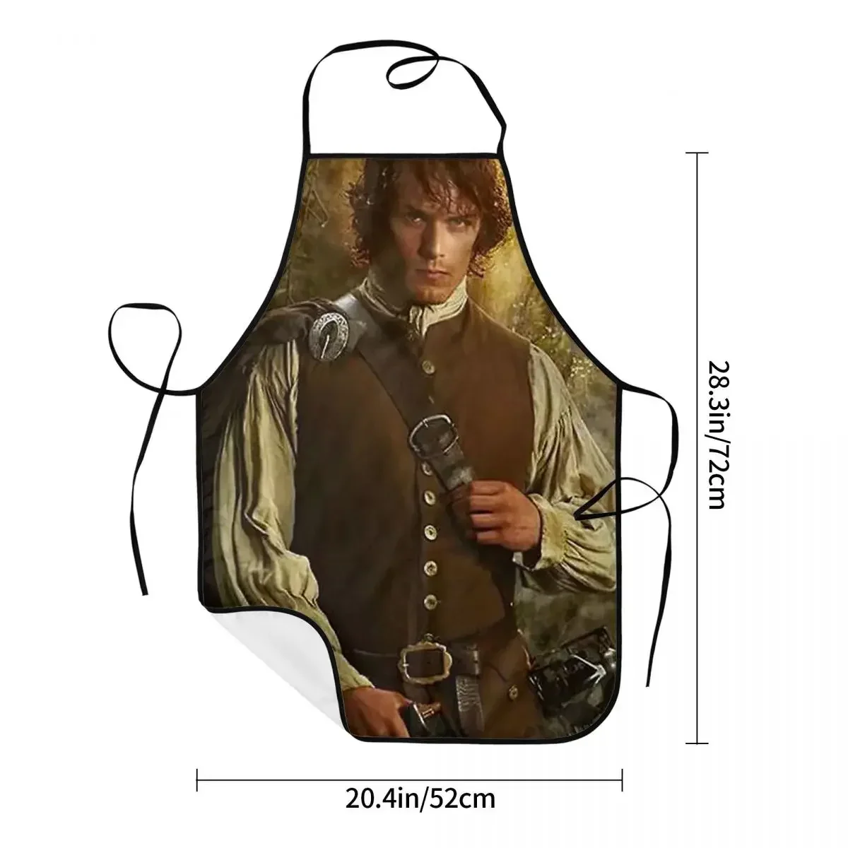 Sam Heughan Apron Chef Cooking Baking Tablier Sleeveless Bib Kitchen Cleaning Pinafore for Women Men Painting