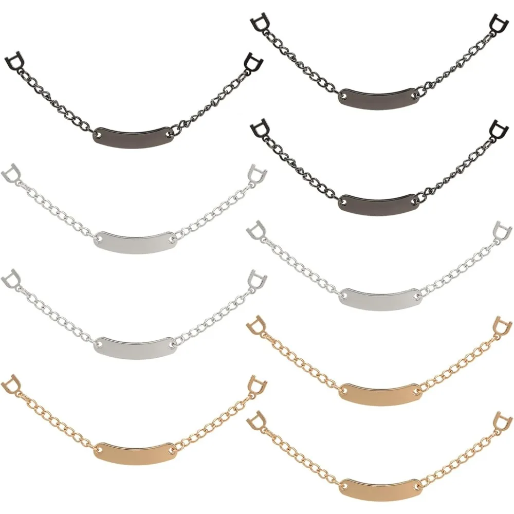 

9PCS 3 Colors Metal Coat Hanging Chains Alloy with Iron Coat Hanging Chain Sew On Metal Coat Hangers Hanging Chain making kit