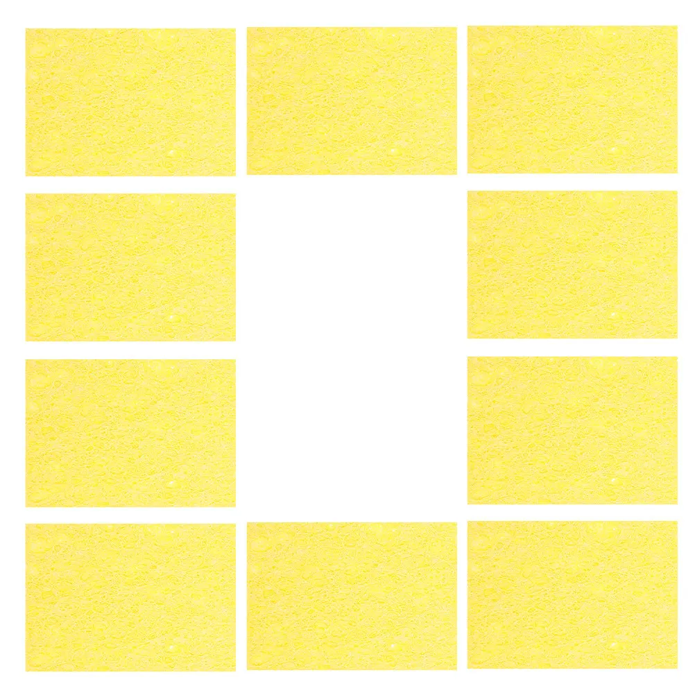 10Pcs Soldering Sponge Pad Square Cleaning Sponge for Iron Tips High Absorbency for Soldering Station Welding Iron Cleaner