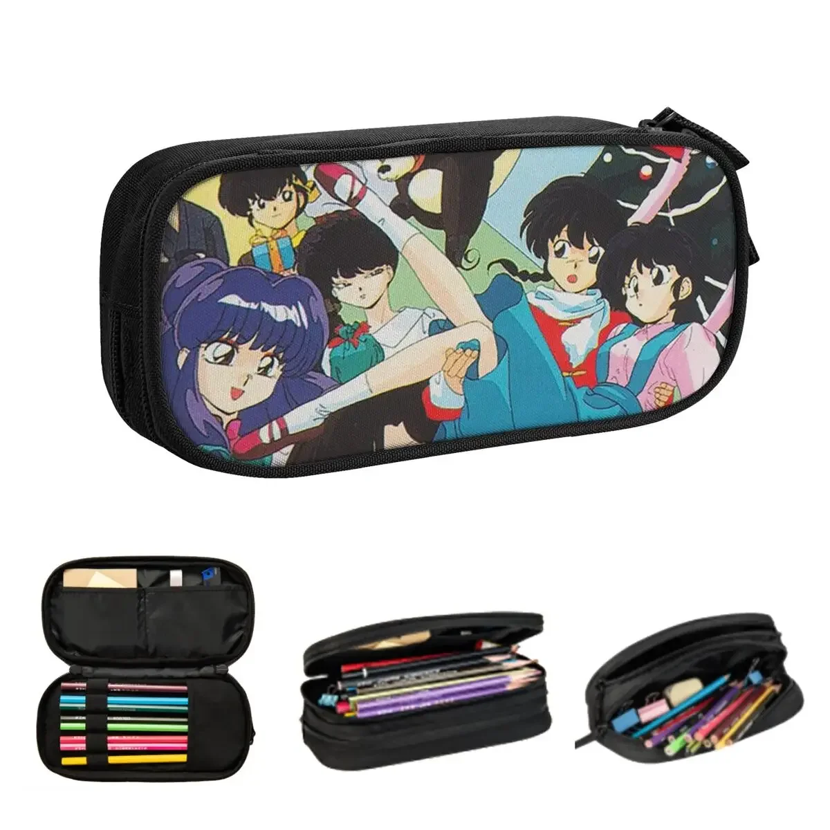

Ranma 1/2 Saotome Pig Girls P Chan Pencil Cases for Student School Pen Box Pencil Bag Pencil Pouch Storage Stationery Supplies