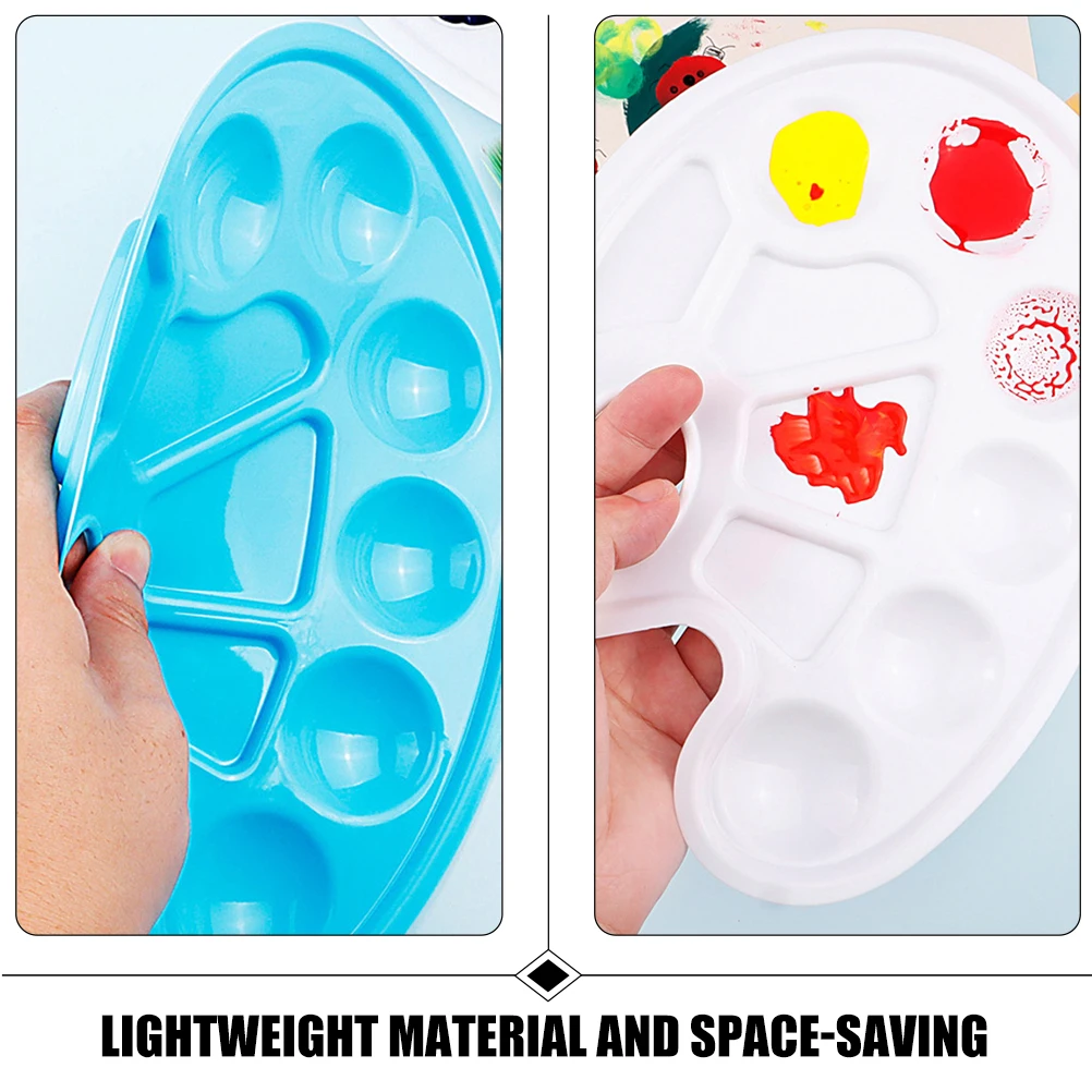 

12 Pcs Children Painting Mixing Palette Fish Mouth Watercolor Trays 22 8x16 8cm Plastic Paint Artist Mixing pigment