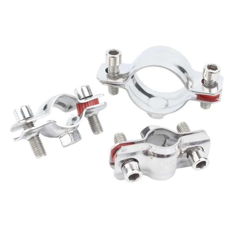 1pcs 304 Stainless Steel Embrace Hoop Welding Bracket Clamp Suppoert With M8 Nut