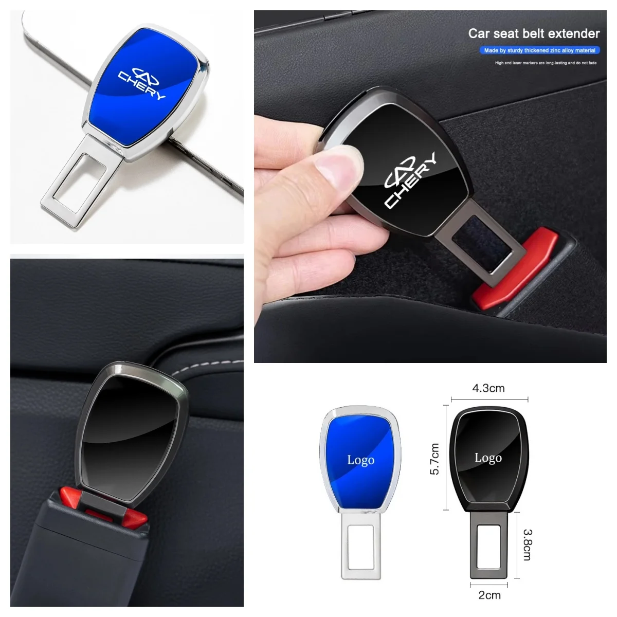 Car Safety Belt Extender Plug For Chery Omoda C5 Tiggo7 Tiggo8 Pro Jaecoo J7 Zinc Alloy Seat Belt Buckle Adapter Interior Auto P
