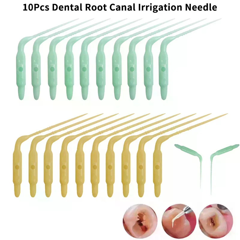 

10Pcs Dental Endo IrrigatIon Tip Dental Root Canal IrrigatIon Tip 22/28mm Plastic Sonic Powered Tips Air Scaler Handpiece Dental