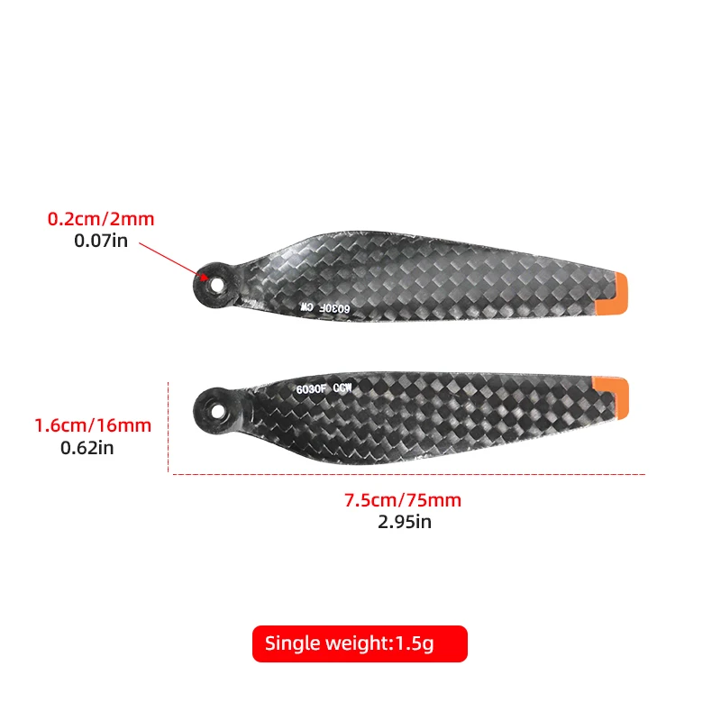 Kopie 6030f Drohnen teile Falt kohle faser propeller cw ccw Propeller für dji mini 3/mini 3pro/mini 4pro Drohnen zubehör – Detail 6
