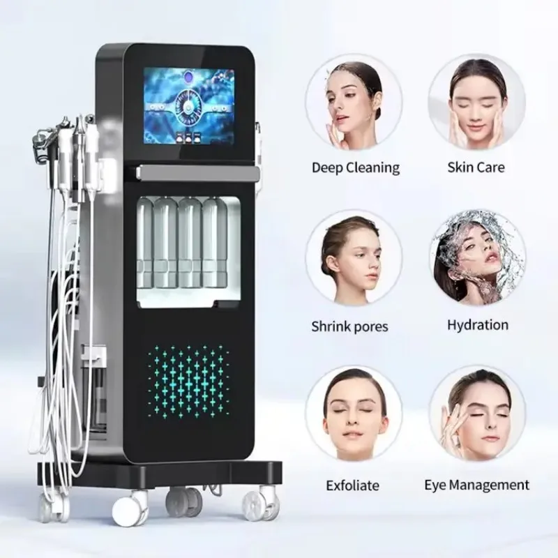 17 In 1 Multifunctional Hydra Water Peel Beauty Equipment Skin Cleansing Blackhead Removal Oxygen Facial Dermabrasion For Spa