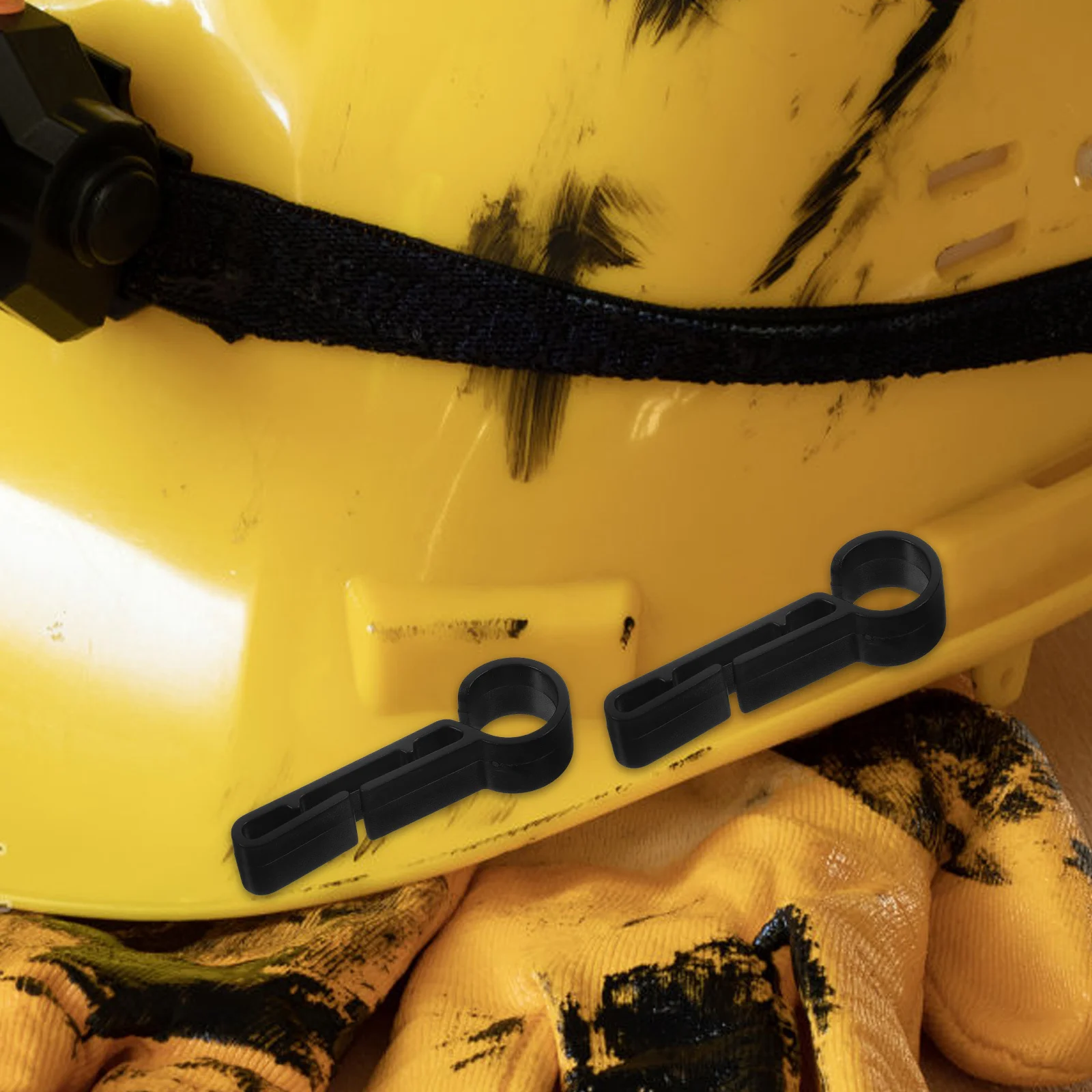 100 pçs clipes farol clipe capacete luz clipes gancho de plástico fixação segura farol acessório para segurança do trabalho noite