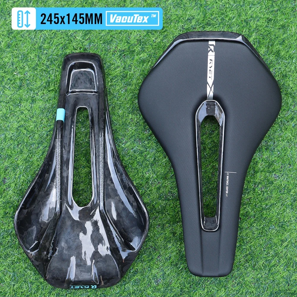 RYET Bike Saddle 3D Printed Carbon 245x135/145/155mm For MTB Gravel Road Bike, Ergonomic Racing Saddle Hollow Tech Cycling Seat image 3