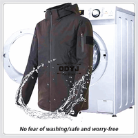 Mens Winter 8 Zone Heated Jacket USB Electric Heating Waterproof Windproof Warm Coat for Outdoor Camping Hiking Hooded