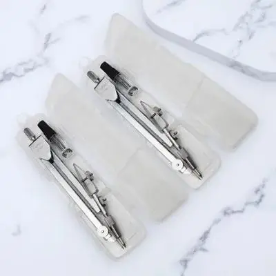 2 قطعة بوصلة رسم بوصلة قوية مقاومة للصدأ للدراسة المدرسية الرياضيات لوازم صياغة الفن بوصلات الرسم